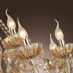 Candelabru Cristal Lux Modern 2 Tiers Living 12 Lumini