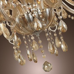 Candelabru Cristal Lux Modern 2 Tiers Living 12 Lumini