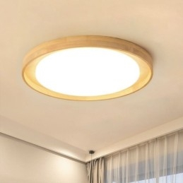 Plafoniera modernă Plafoniera rotundă din lemn acrilic