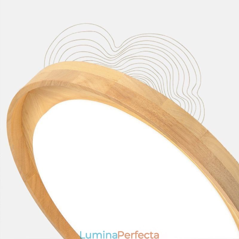 Plafoniera modernă Plafoniera rotundă din lemn acrilic