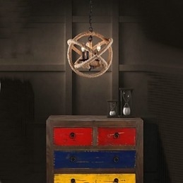 Candelabru din metal cu pictură în stil country