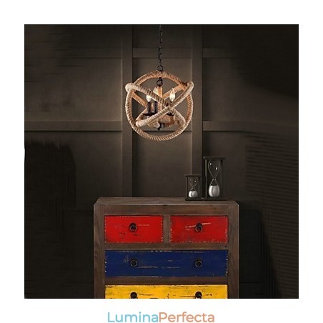 Candelabru din metal cu pictură în stil country