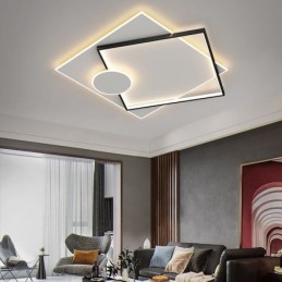 Plafoniera modernă, pătrată, geometrică, din acril