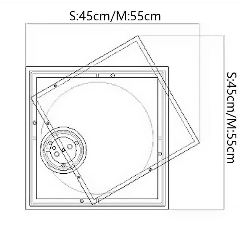 Plafoniera modernă, pătrată, geometrică, din acril