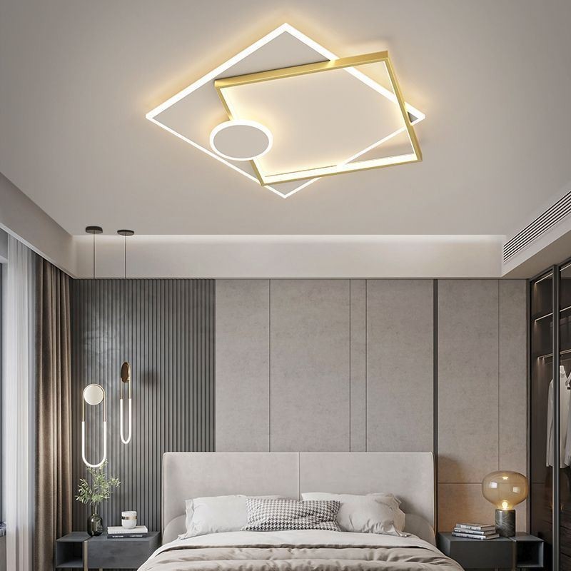 Plafoniera modernă, pătrată, geometrică, din acril