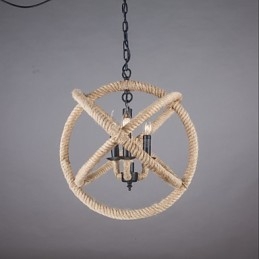 Candelabru din metal cu pictură în stil country