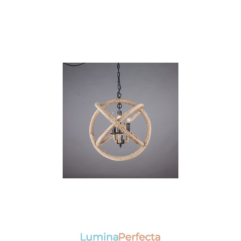 Candelabru din metal cu pictură în stil country