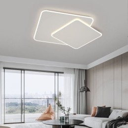 Plafoniera pătrată geometrică modernă cu montare încasată
