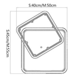Plafoniera pătrată geometrică modernă cu montare încasată