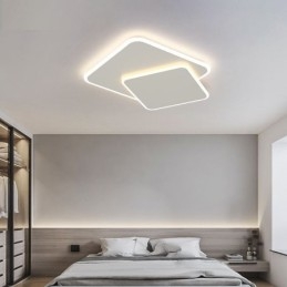 Plafoniera pătrată geometrică modernă cu montare încasată