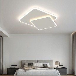 Plafoniera pătrată geometrică modernă cu montare încasată