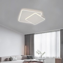 Plafoniera pătrată geometrică modernă cu montare încasată