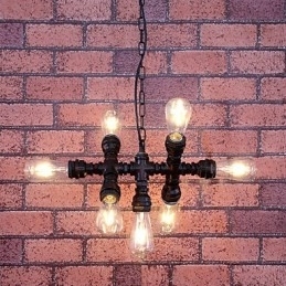 Candelabru din metal cu pictură vintage
