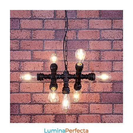Candelabru din metal cu pictură vintage Candelabru din metal cu pictură vintage