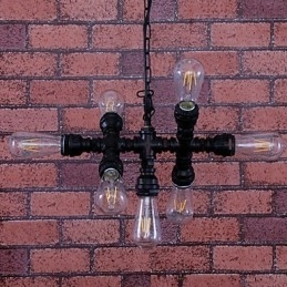 Candelabru din metal cu pictură vintage