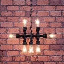 Candelabru din metal cu pictură vintage