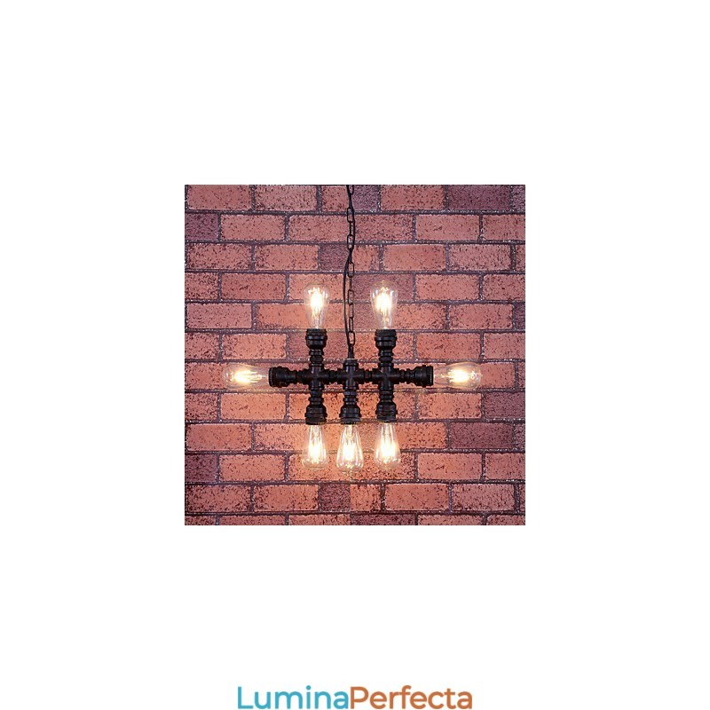 Candelabru din metal cu pictură vintage