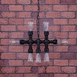 Candelabru din metal cu pictură vintage