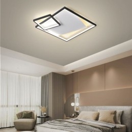 Plafoniera modernă pătrată pentru interior. Corpuri de iluminat inteligente