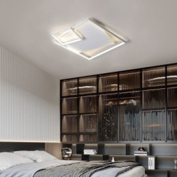 Plafoniera modernă pătrată pentru interior. Corpuri de iluminat inteligente