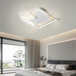Plafoniera modernă pătrată pentru interior. Corpuri de iluminat inteligente