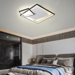 Plafoniera modernă pătrată pentru interior. Corpuri de iluminat inteligente