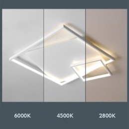 Plafoniera modernă pătrată pentru interior. Corpuri de iluminat inteligente
