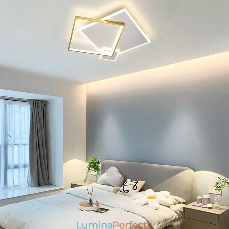 Plafoniera modernă Plafoniera pătrată geometrică