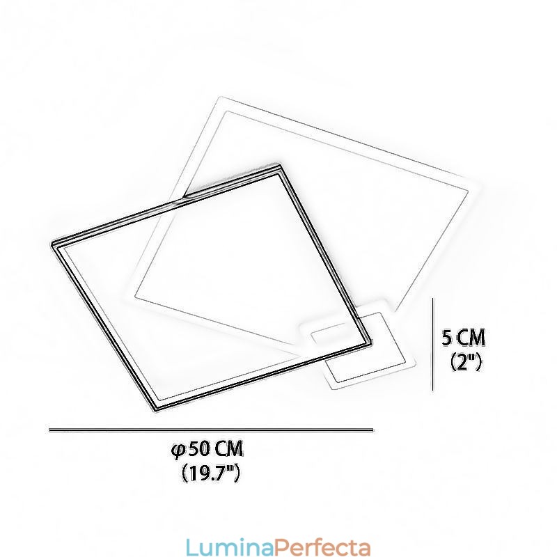 Plafoniera modernă Plafoniera pătrată geometrică