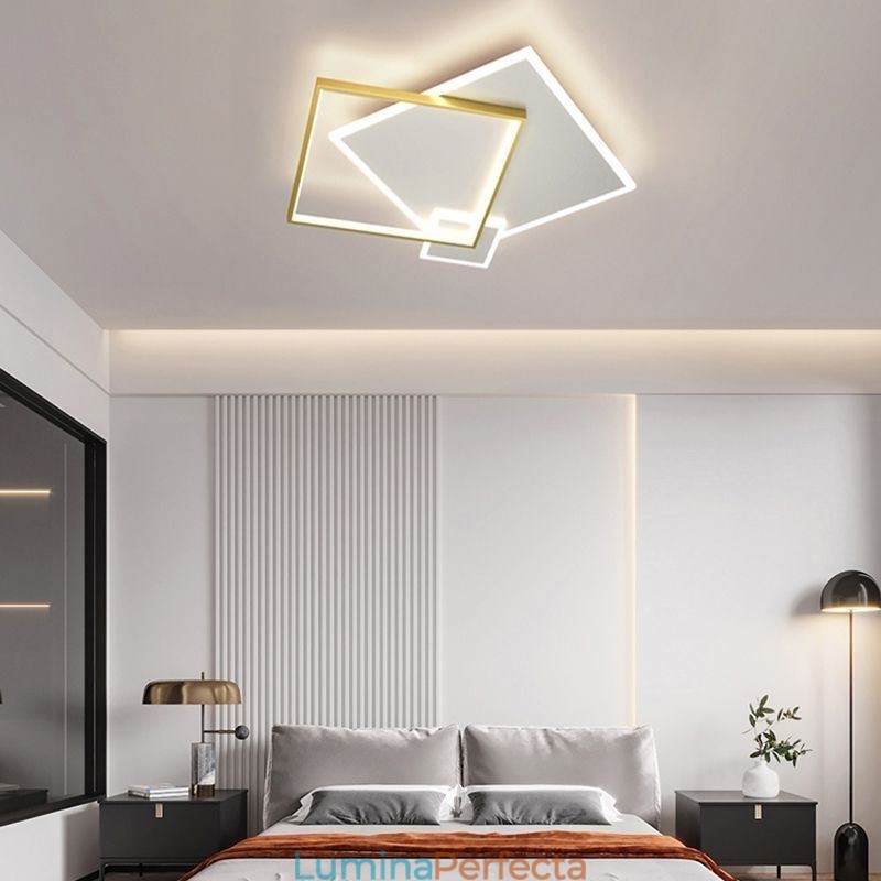 Plafoniera modernă Plafoniera pătrată geometrică