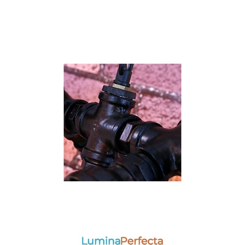 Candelabru din metal cu pictură vintage