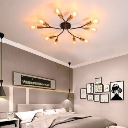 Plafoniera modernă Candelabru vintage negru