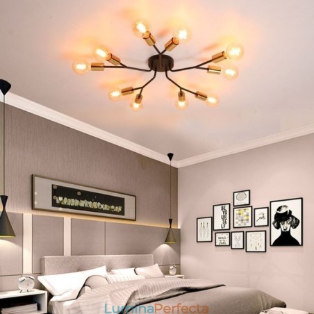 Plafoniera modernă Candelabru vintage negru