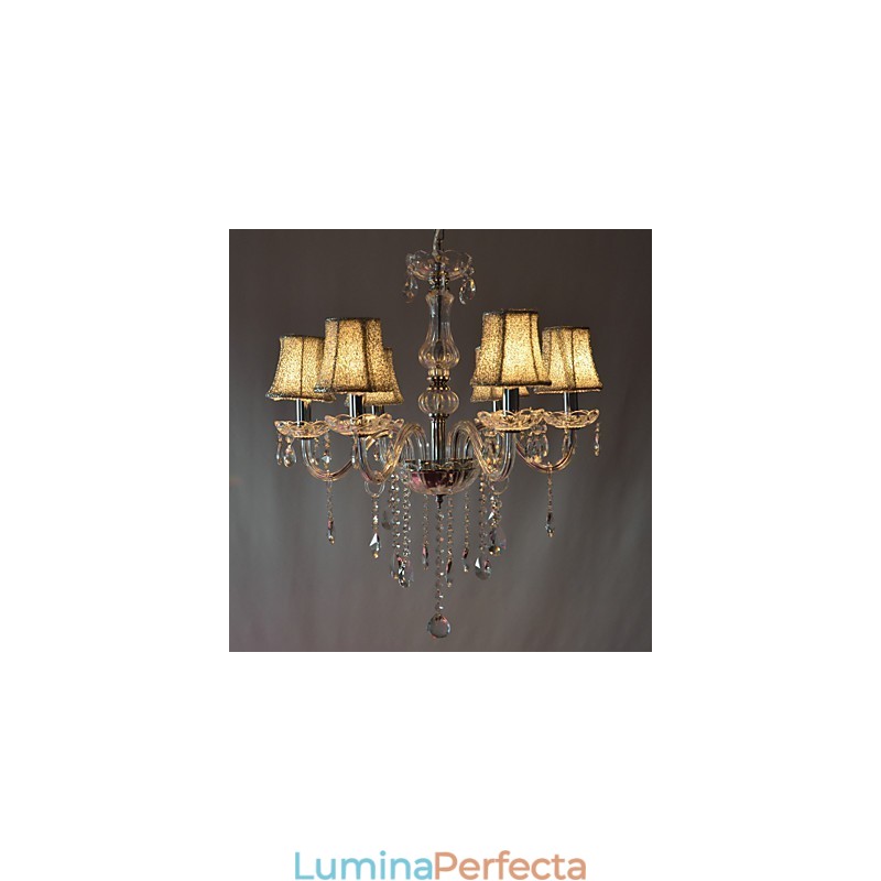 Candelabru Modern de Lux 6 Lumini In Decor Cristal
