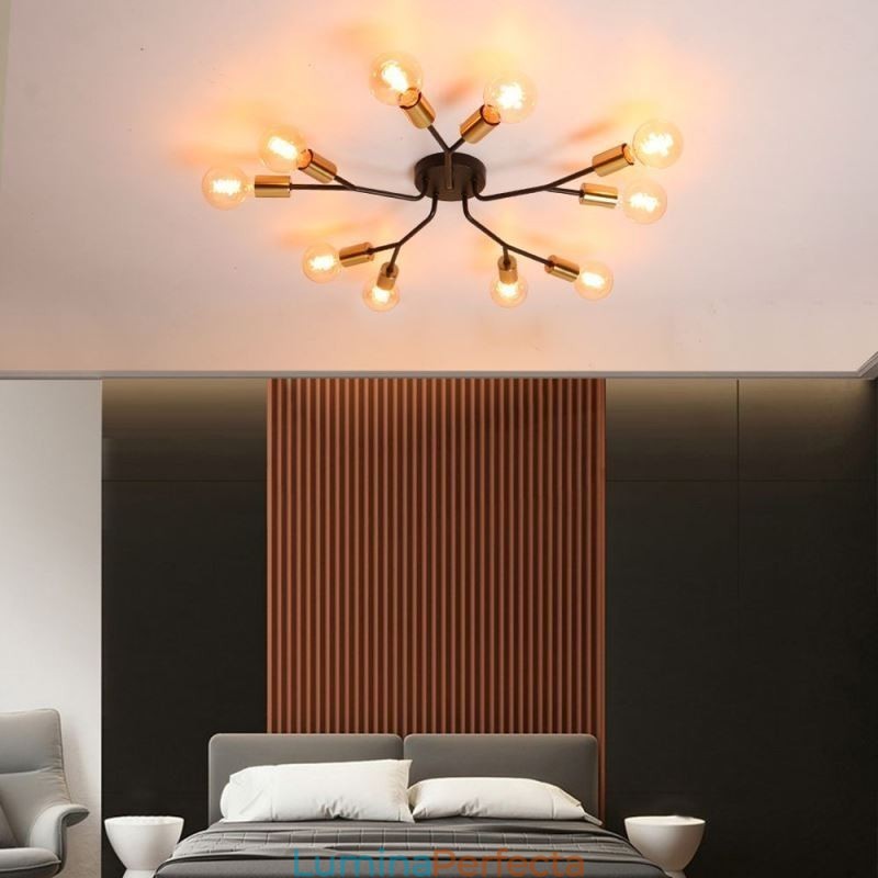 Plafoniera modernă Candelabru vintage negru
