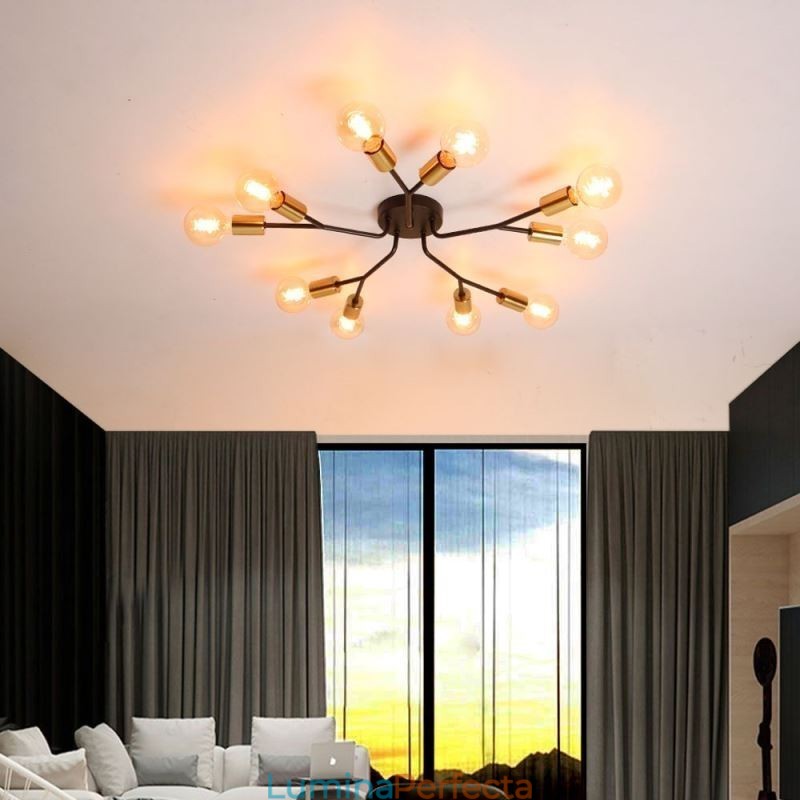 Plafoniera modernă Candelabru vintage negru