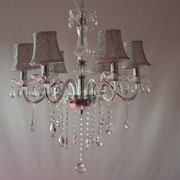 Candelabru Modern de Lux 6 Lumini In Decor Cristal