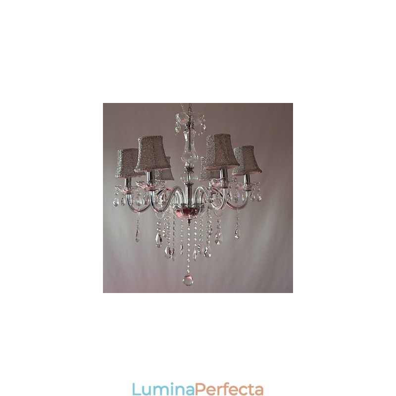Candelabru Modern de Lux 6 Lumini In Decor Cristal