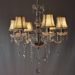Candelabru Modern de Lux 6 Lumini In Decor Cristal