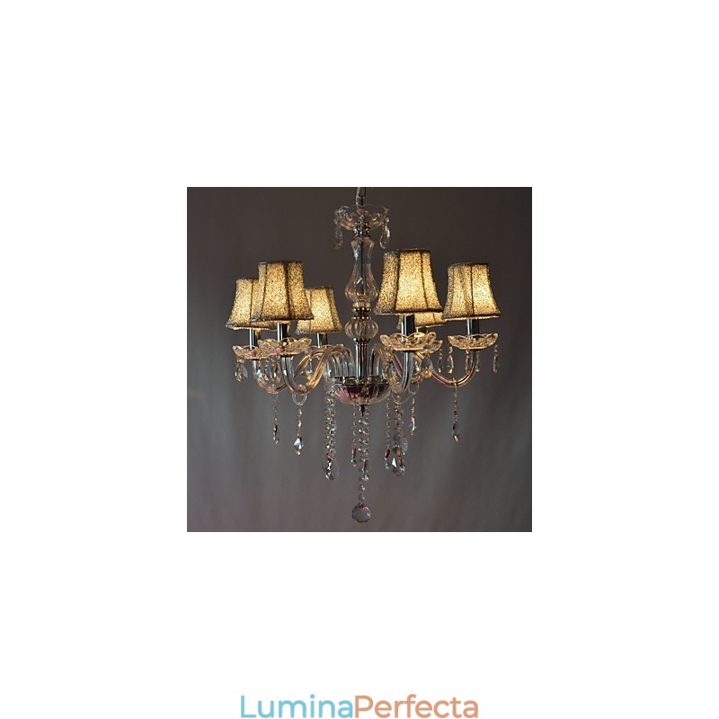 Candelabru Modern de Lux 6 Lumini In Decor Cristal