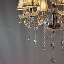 Candelabru Modern de Lux 6 Lumini In Decor Cristal