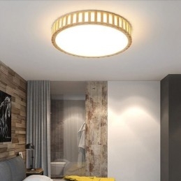 Lampă japoneză Iluminat de tavan din lemn