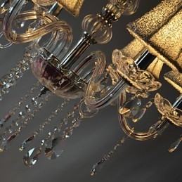 Candelabru Modern de Lux 6 Lumini In Decor Cristal