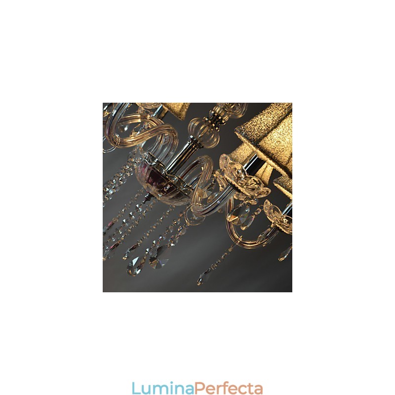 Candelabru Modern de Lux 6 Lumini In Decor Cristal
