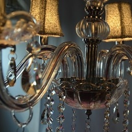 Candelabru Modern de Lux 6 Lumini In Decor Cristal
