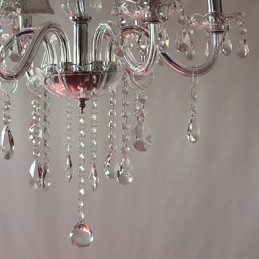 Candelabru Modern de Lux 6 Lumini In Decor Cristal