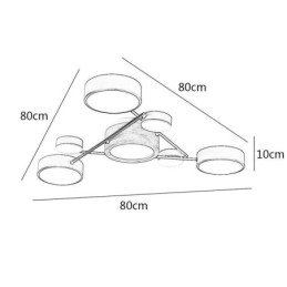 Plafoniera modernă din acril de formă moleculară