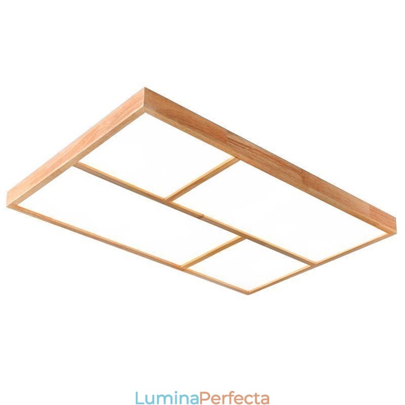Plafoniera modernă Plafoniera cu montare încadrată în stil minimalist din lemn