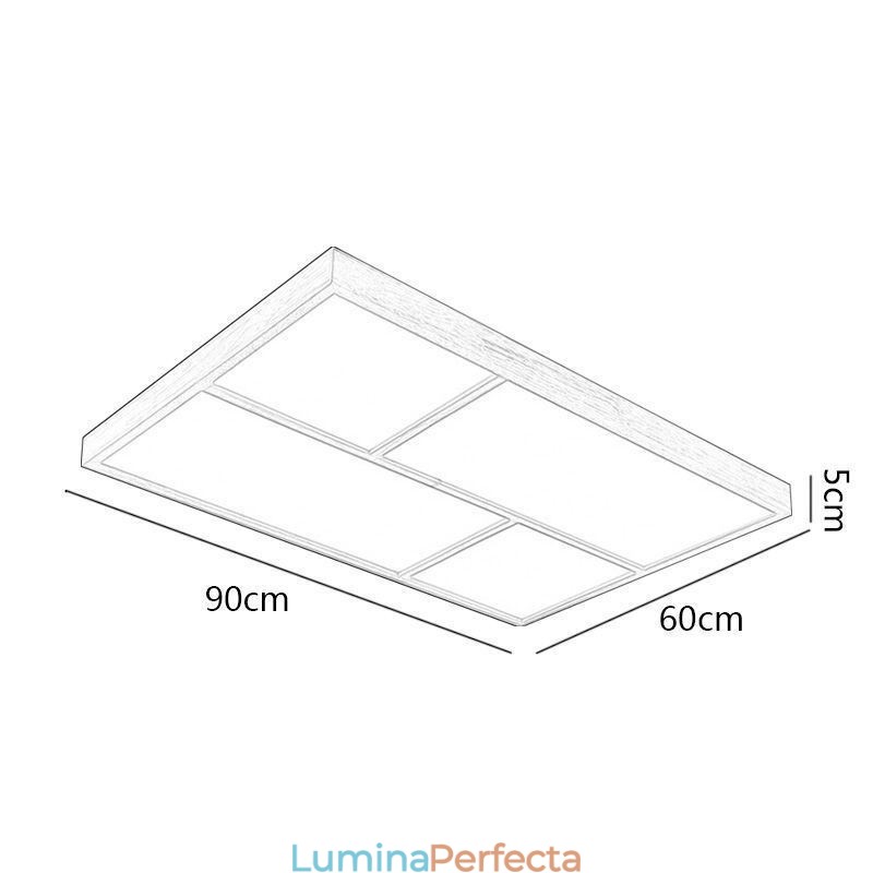 Plafoniera modernă Plafoniera cu montare încadrată în stil minimalist din lemn
