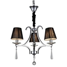 Candelabru contemporan modern din metal cromat din cristal